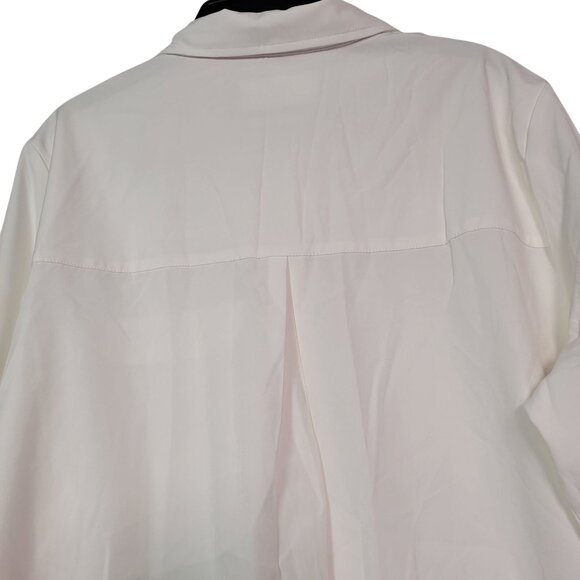 Modern Ambition Women's Long Sleeve White Button-Up Collared Shirt Size Large - Picture 6 of 13